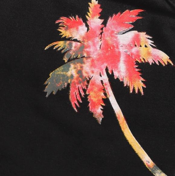 Palm tree printed crop top - Picture 3 of 4